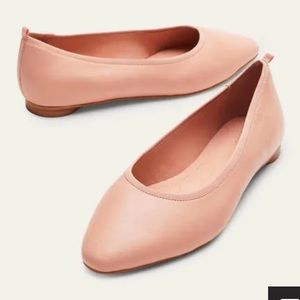 41 Boden Almond Toe Ballerinas, Antique Pink